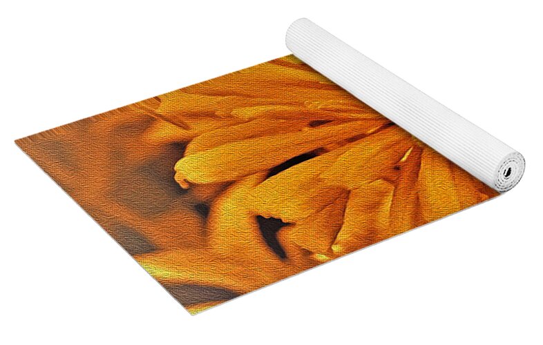 Artistic Image of a Yellow Flower - Yoga Mat