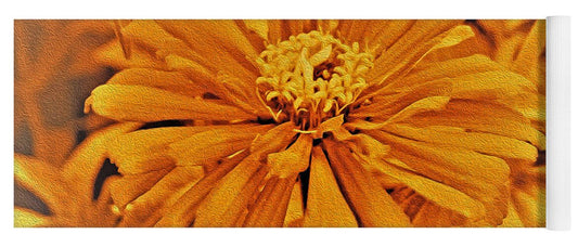 Artistic Image of a Yellow Flower - Yoga Mat