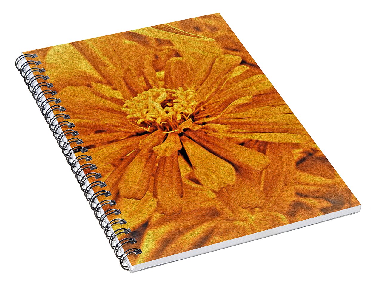 Artistic Image of a Yellow Flower - Spiral Notebook