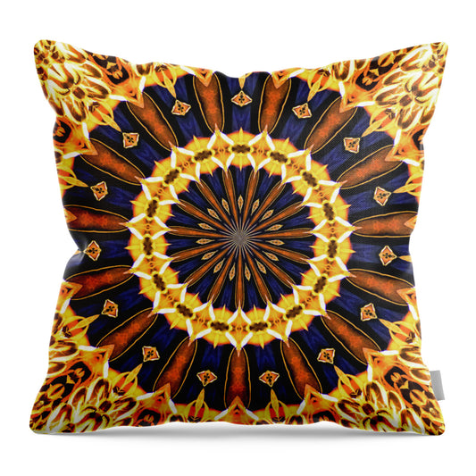 Autumn Colors Vibrance Mandala - Throw Pillow