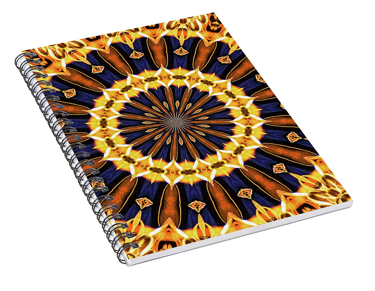 Autumn Colors Vibrance Mandala - Spiral Notebook