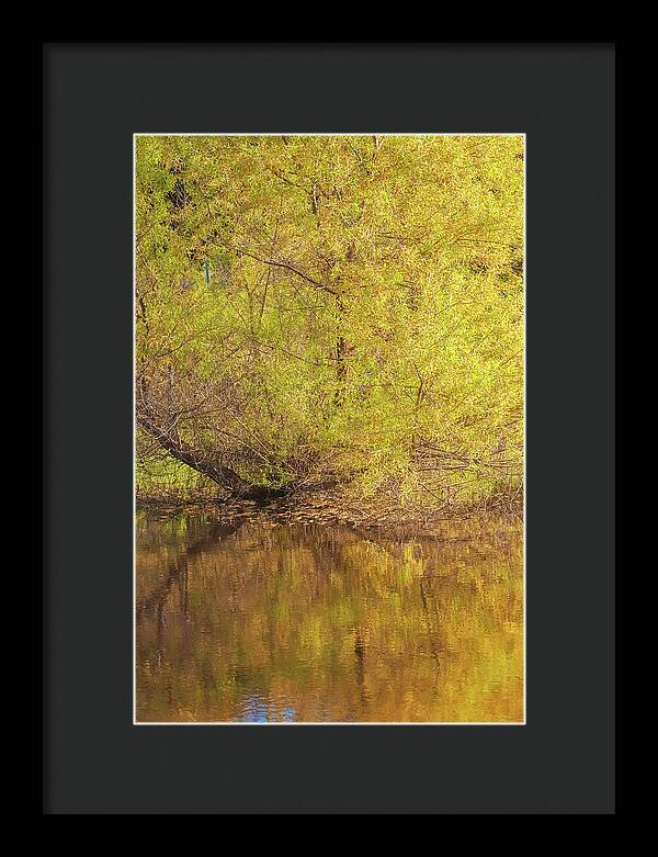 Autumn Reflections on a Quiet Lake - Framed Print