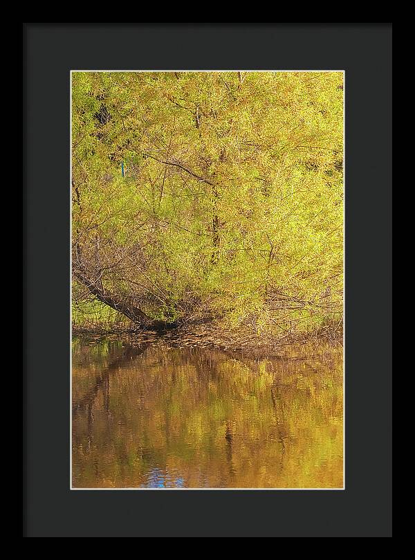 Autumn Reflections on a Quiet Lake - Framed Print