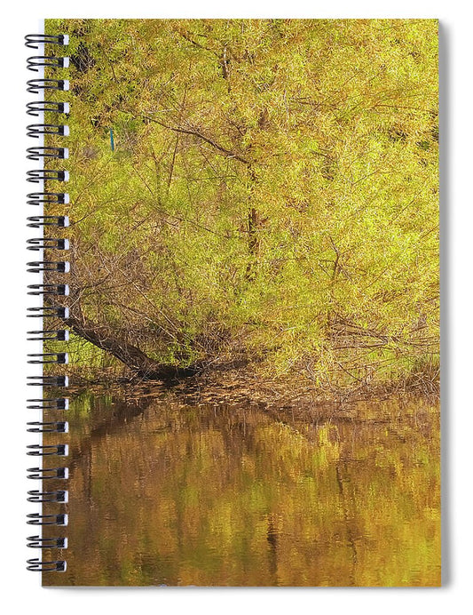 Autumn Reflections on a Quiet Lake - Spiral Notebook