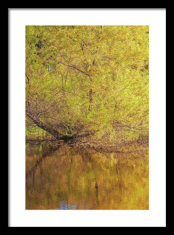 Autumn Reflections on a Quiet Lake - Framed Print
