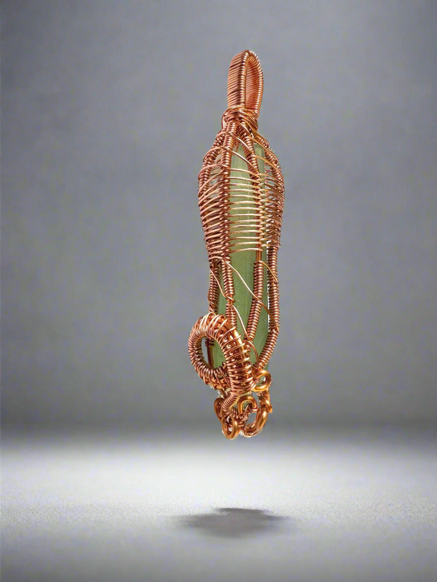 Wrapped in Spirals of Protection • Aventurine Pendant
