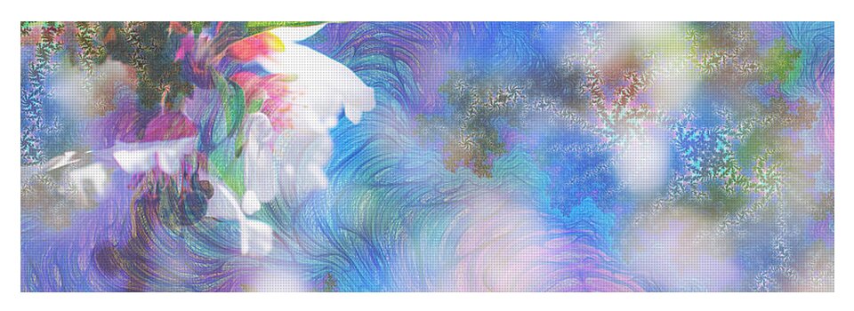 Baby Blue and Pinks Flowers Landscape - Yoga Mat