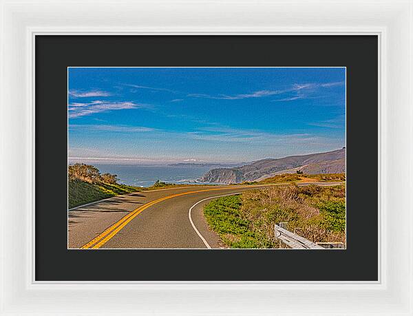 Bay Area Beach Landscape in California - Framed Print