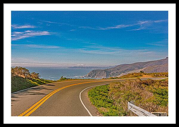 Bay Area Beach Landscape in California - Framed Print