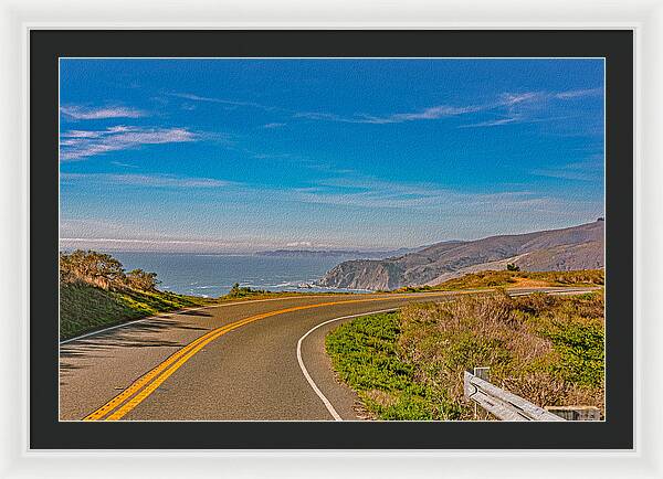 Bay Area Beach Landscape in California - Framed Print