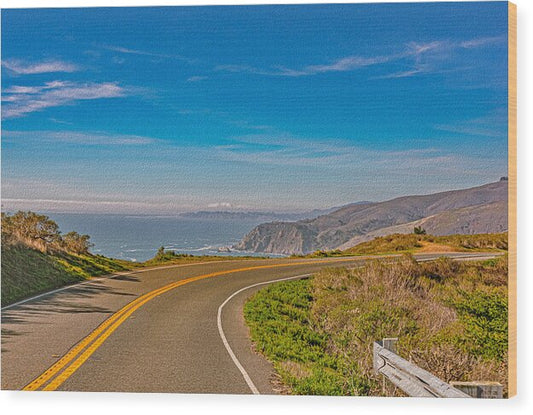 Bay Area Beach Landscape in California - Wood Print