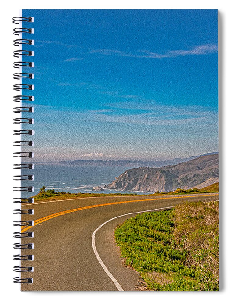 Bay Area Beach Landscape in California - Spiral Notebook