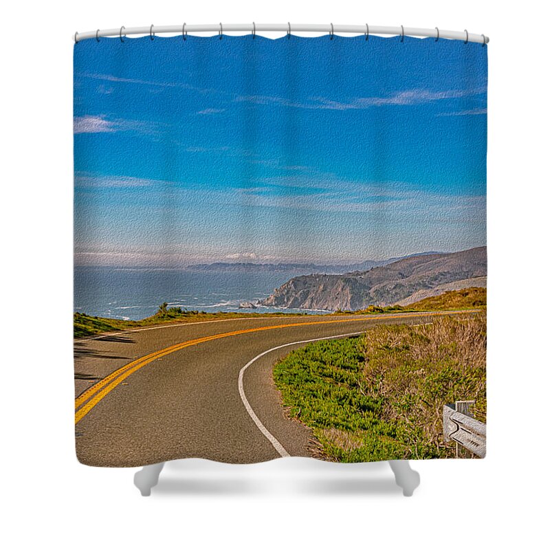 Bay Area Beach Landscape in California - Shower Curtain