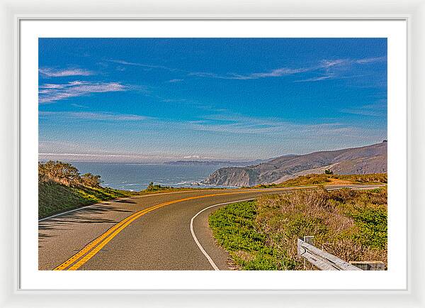 Bay Area Beach Landscape in California - Framed Print