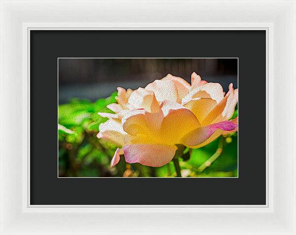 Beautiful Glowing Rose Art - Framed Print