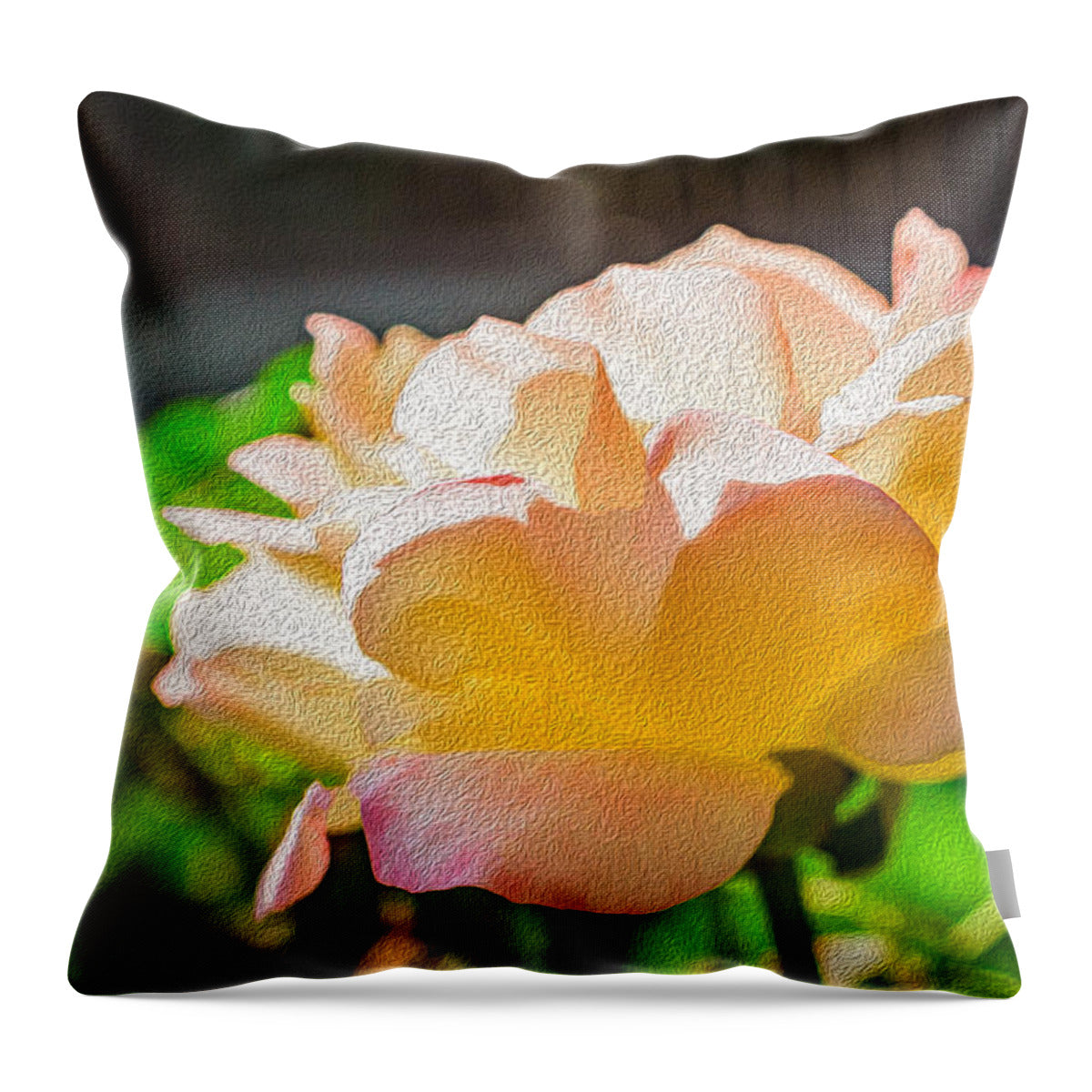 Beautiful Glowing Rose Art - Throw Pillow