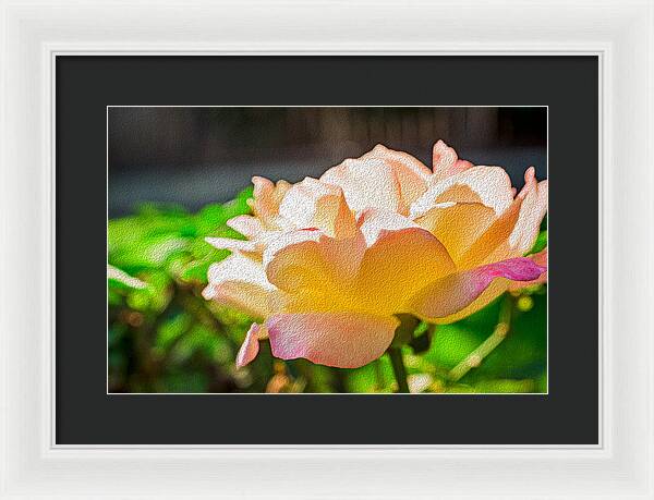 Beautiful Glowing Rose Art - Framed Print