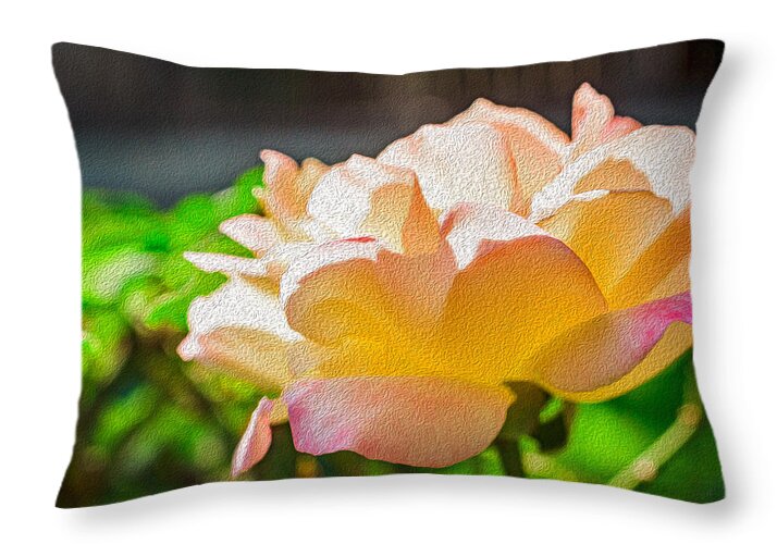 Beautiful Glowing Rose Art - Throw Pillow