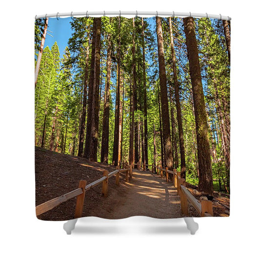Big Trees Loop Trail at Mariposa Grove - Shower Curtain