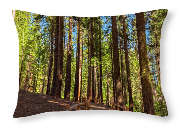 Big Trees Loop Trail at Mariposa Grove - Throw Pillow