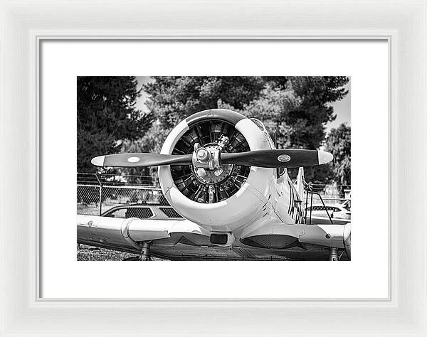 Black and White Castle Airforce Resident Airplane - Framed Print
