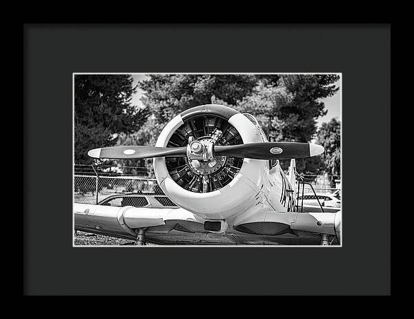 Black and White Castle Airforce Resident Airplane - Framed Print