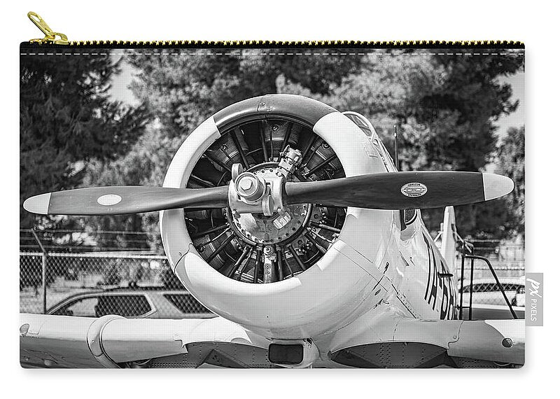 Black and White Castle Airforce Resident Airplane - Zip Pouch