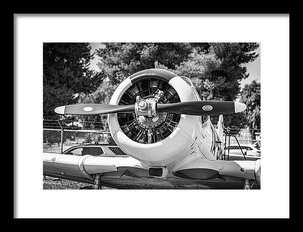 Black and White Castle Airforce Resident Airplane - Framed Print