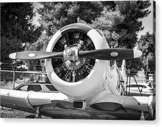 Black and White Castle Airforce Resident Airplane - Acrylic Print