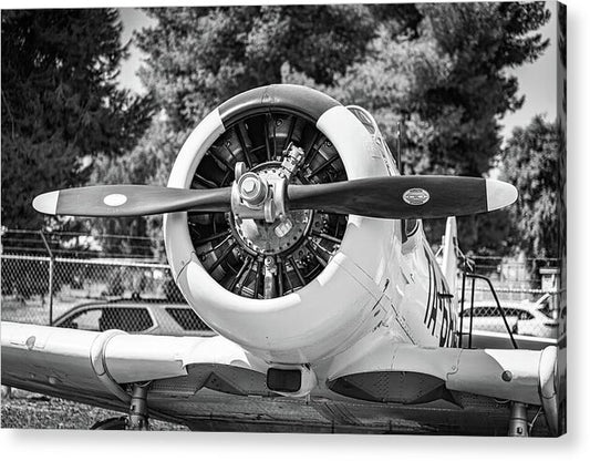 Black and White Castle Airforce Resident Airplane - Acrylic Print