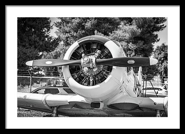 Black and White Castle Airforce Resident Airplane - Framed Print