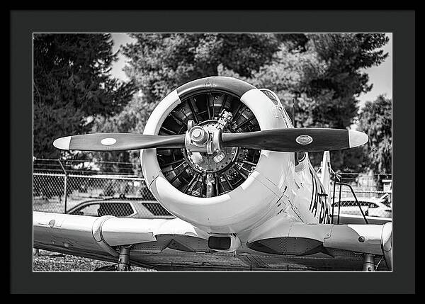 Black and White Castle Airforce Resident Airplane - Framed Print