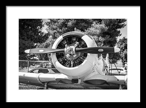Black and White Castle Airforce Resident Airplane - Framed Print