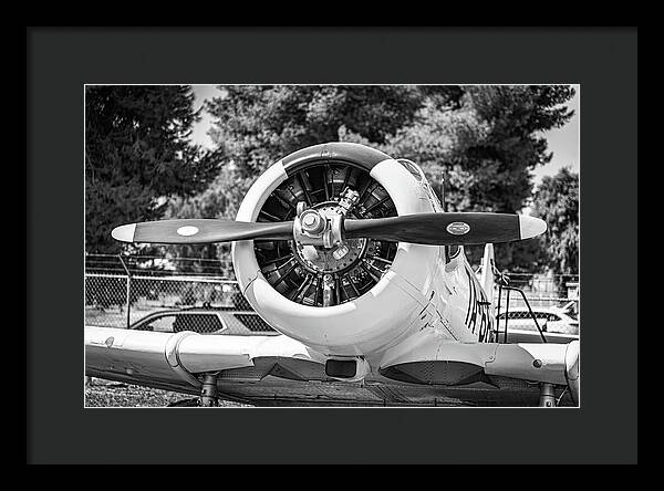 Black and White Castle Airforce Resident Airplane - Framed Print