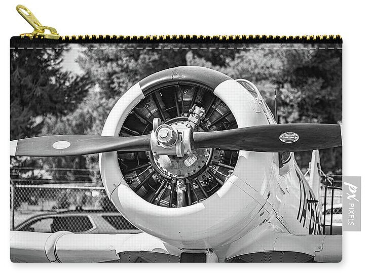 Black and White Castle Airforce Resident Airplane - Zip Pouch