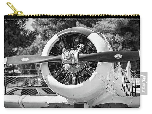 Black and White Castle Airforce Resident Airplane - Zip Pouch
