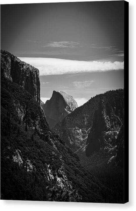 Black and White Half Dome - Canvas Print
