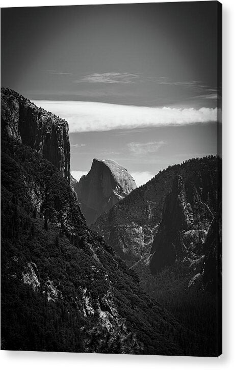 Black and White Half Dome - Acrylic Print