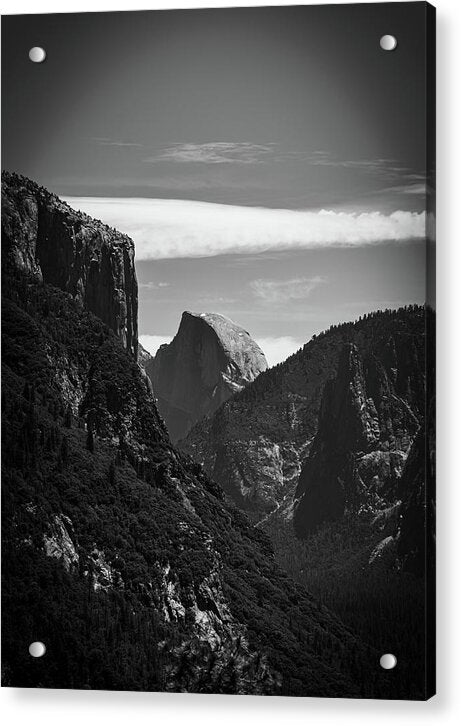 Black and White Half Dome - Acrylic Print