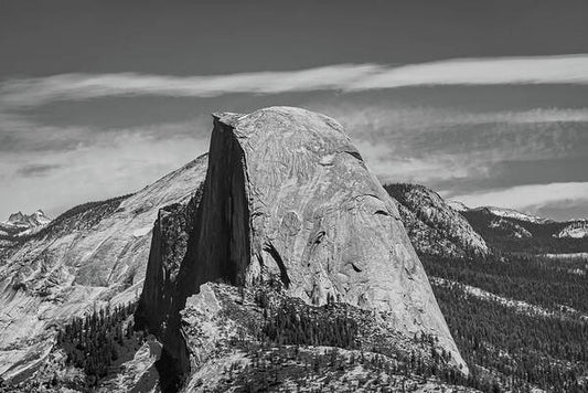 Black and White Landscape of Hal Dome - Art Print