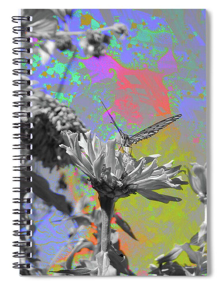 Blast of paints Fractal Butterfly Art - Spiral Notebook