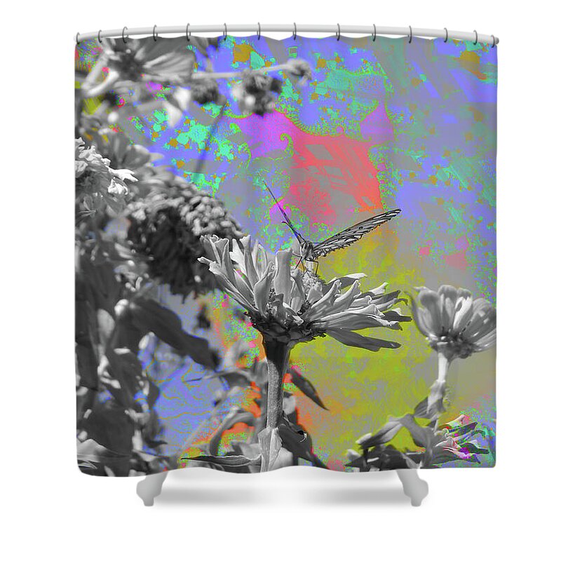 Blast of paints Fractal Butterfly Art - Shower Curtain