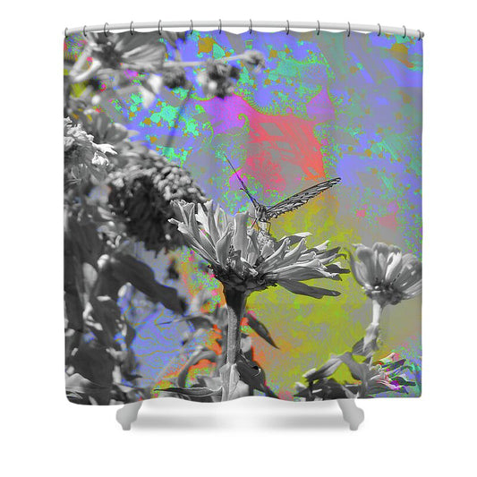 Blast of paints Fractal Butterfly Art - Shower Curtain