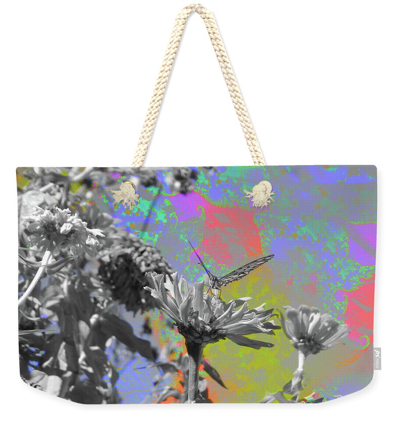 Blast of paints Fractal Butterfly Art - Weekender Tote Bag