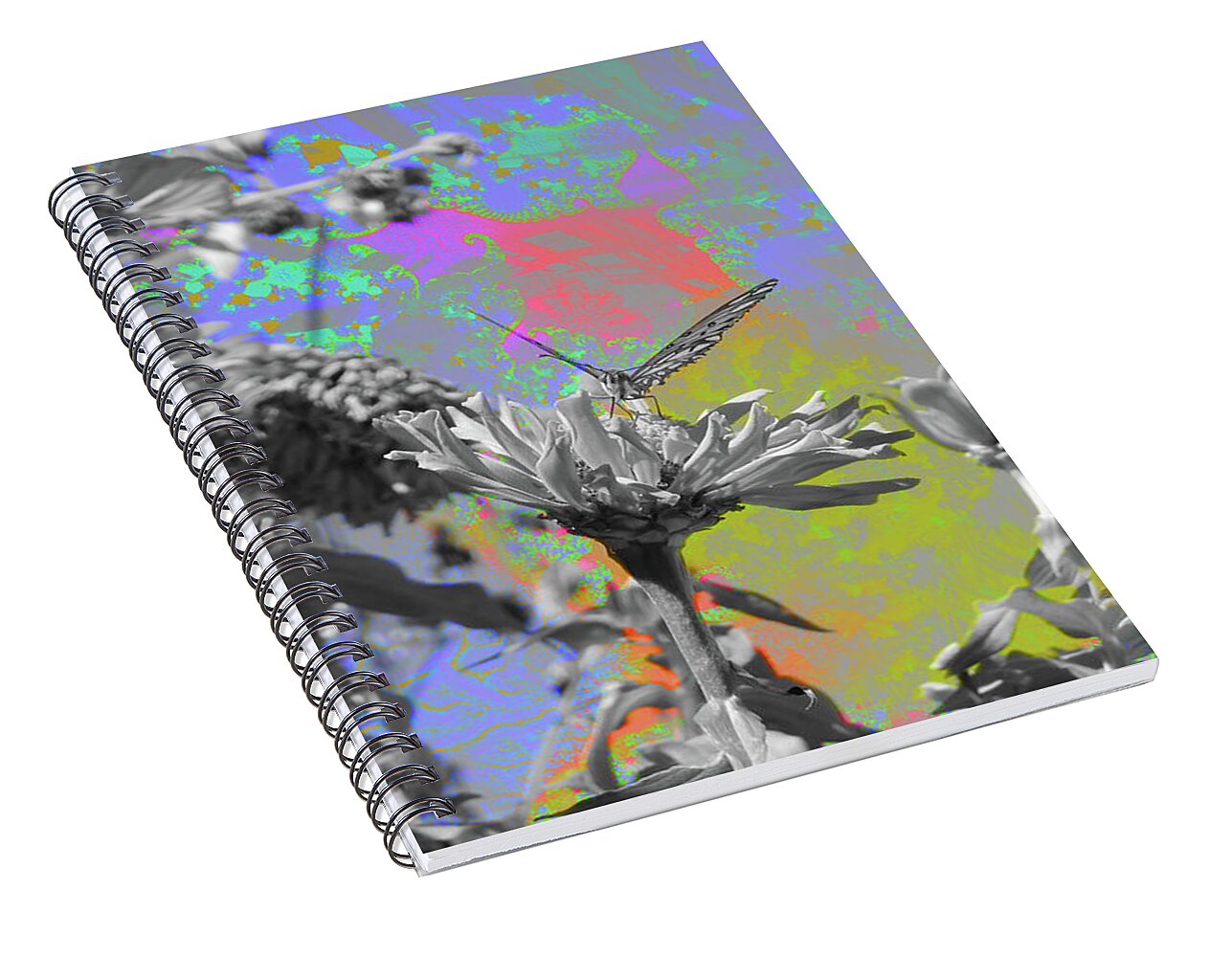 Blast of paints Fractal Butterfly Art - Spiral Notebook