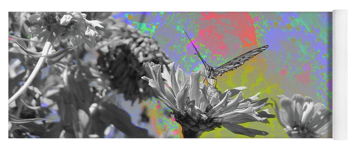Blast of paints Fractal Butterfly Art - Yoga Mat