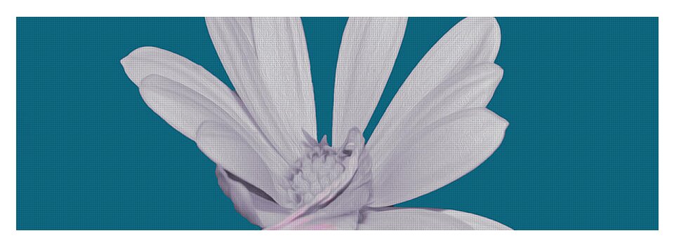 Blessed White Flower in a Blue Background - Yoga Mat