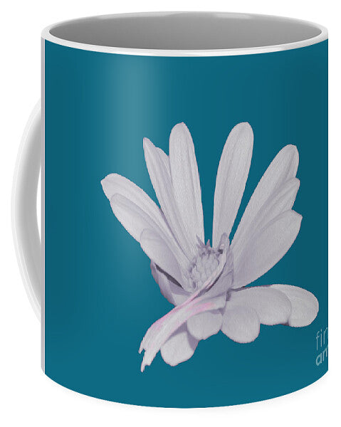 Blessed White Flower in a Blue Background - Mug