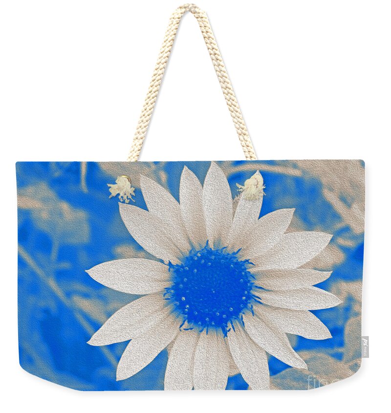 Blue and white Sunflower - Weekender Tote Bag
