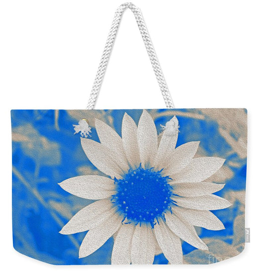 Blue and white Sunflower - Weekender Tote Bag